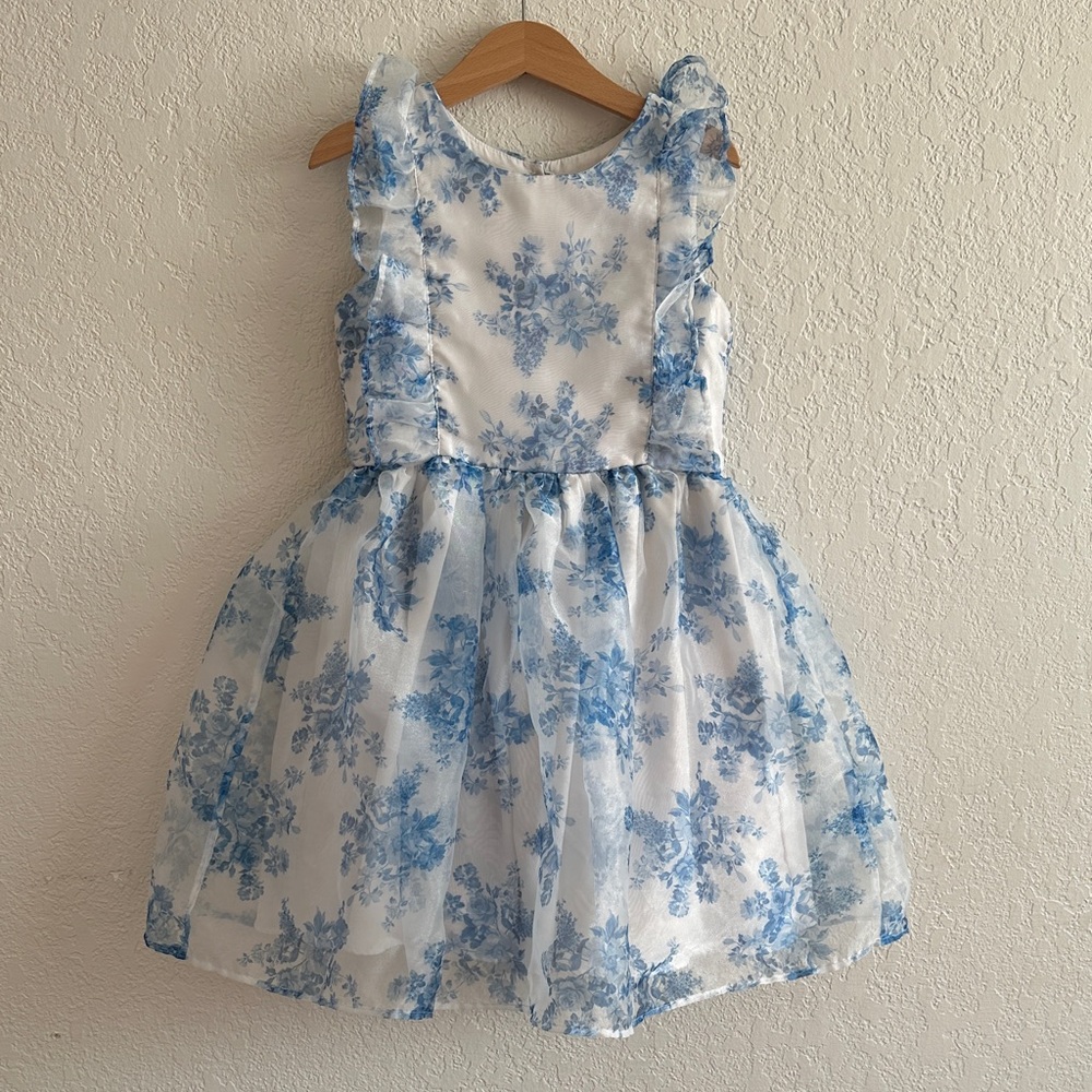 Pippa & Julie Blue Floral Kids Dress